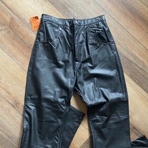 Silver Eagle Women's Black Leather Pants